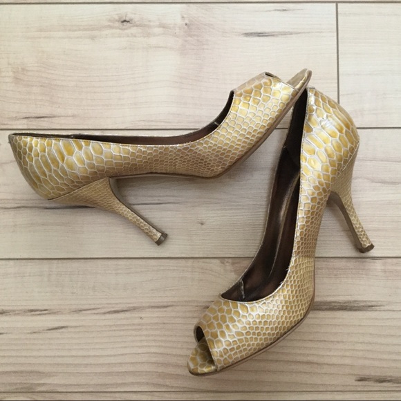 ENZO ANGIOLINI Maylie Leather Snake Print Pumps! - Picture 1 of 8